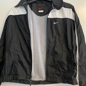 Nike Black & White Windbreaker Jacket – Size Small